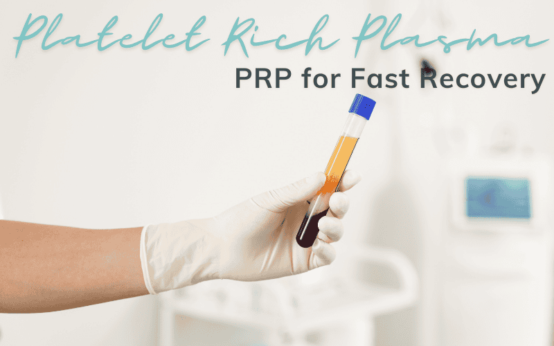 PRP treatment for hair growth and recovery after hair transplant.