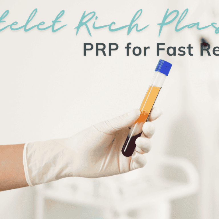 PRP treatment for hair growth and recovery after hair transplant.